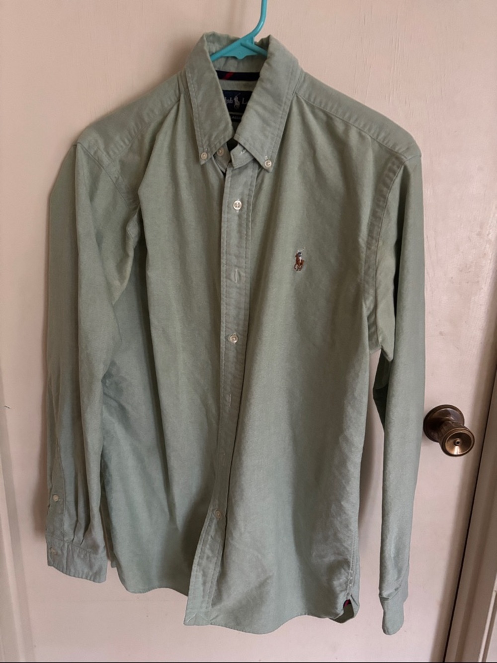 Ralph Lauren Light Sage Green Button-Down Oxford Shirt